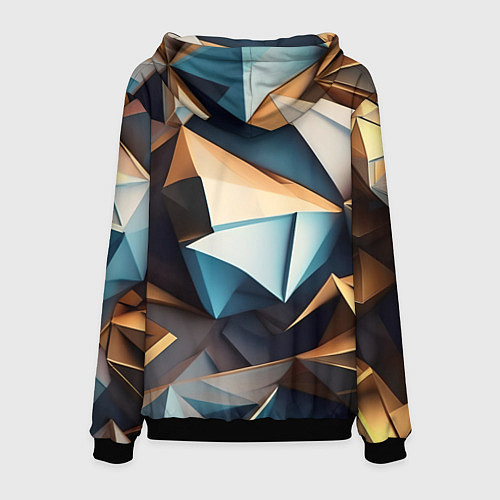 Мужская толстовка Геометрический принт от нейросети / 3D-Черный – фото 2