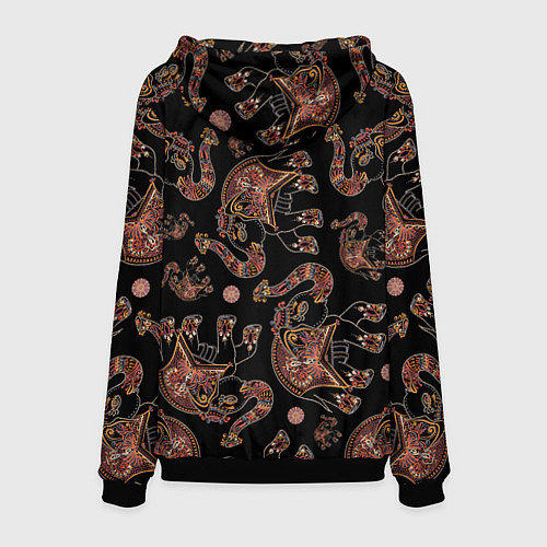 Мужская толстовка Слон индийский / 3D-Черный – фото 2