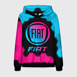 Толстовка-худи мужская Fiat - neon gradient, цвет: 3D-черный