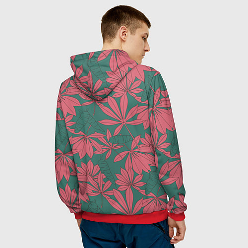 Мужская толстовка Pink nature / 3D-Красный – фото 4