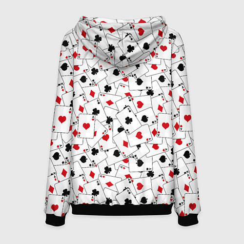 Мужская толстовка Карточные тузы / 3D-Черный – фото 2