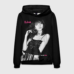 Толстовка-худи мужская Blackpink lovely Lisa, цвет: 3D-черный