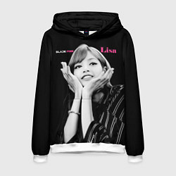 Толстовка-худи мужская Blackpink Lisa gesture of love, цвет: 3D-белый