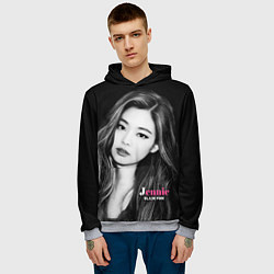 Толстовка-худи мужская Jennie Kim Blackpink, цвет: 3D-меланж — фото 2