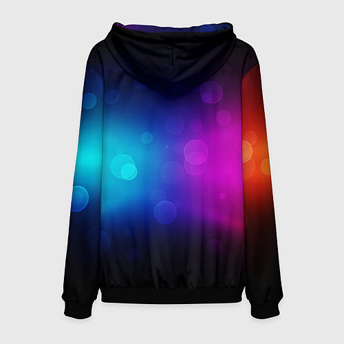 Мужская толстовка Столкновение бликов / 3D-Черный – фото 2