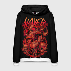 Толстовка-худи мужская Slayer skulls, цвет: 3D-белый