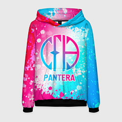 Толстовка-худи мужская Pantera neon gradient style, цвет: 3D-черный