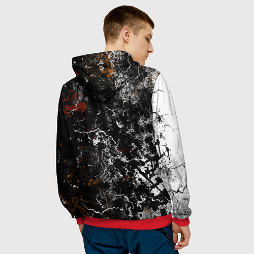 Мужская толстовка Граффити абстрактный рисунок / 3D-Красный – фото 4