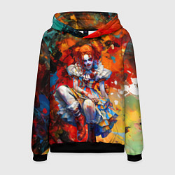Толстовка-худи мужская Клоун девушка, цвет: 3D-черный