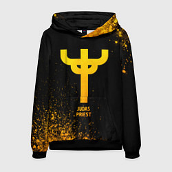 Толстовка-худи мужская Judas Priest - gold gradient, цвет: 3D-черный