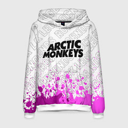 Толстовка-худи мужская Arctic Monkeys rock legends: символ сверху, цвет: 3D-белый