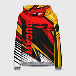 Толстовка-худи мужская Ducati - red uniform, цвет: 3D-меланж