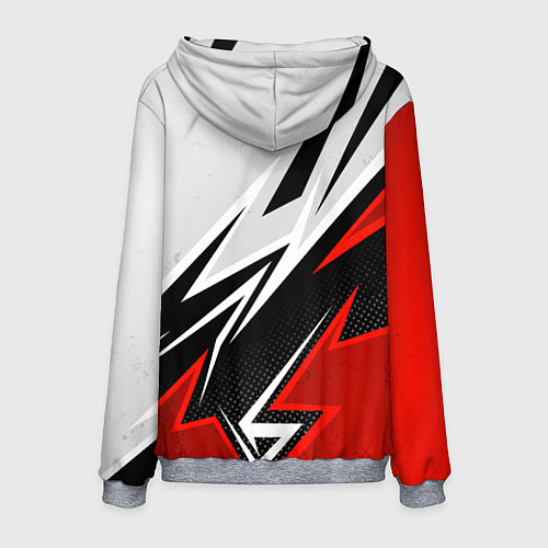 Мужская толстовка Ducati - белый и красный / 3D-Меланж – фото 2
