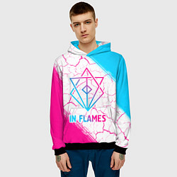 Толстовка-худи мужская In Flames neon gradient style, цвет: 3D-черный — фото 2