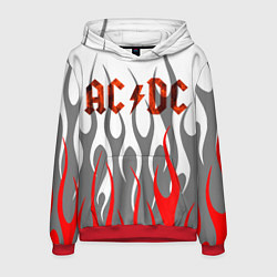 Толстовка-худи мужская Acdc пламя, цвет: 3D-красный