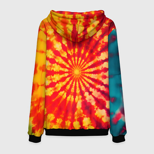 Мужская толстовка Тай дай солнце / 3D-Черный – фото 2