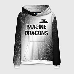 Толстовка-худи мужская Imagine Dragons glitch на светлом фоне: символ све, цвет: 3D-белый