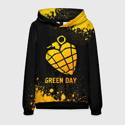Толстовка-худи мужская Green Day - gold gradient, цвет: 3D-черный