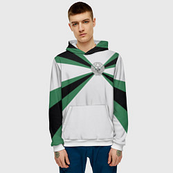 Толстовка-худи мужская Железнодорожные войска, цвет: 3D-белый — фото 2