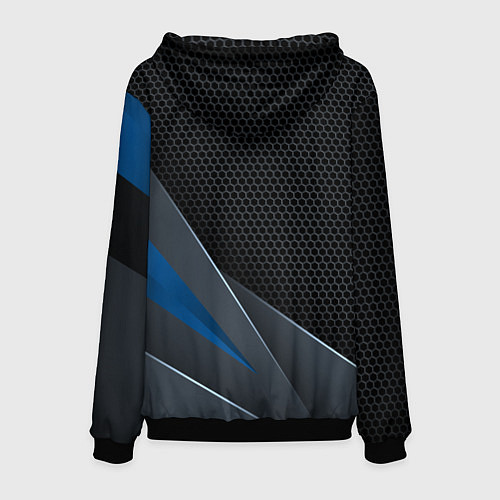 Мужская толстовка Фольцваген - синяя броня / 3D-Черный – фото 2