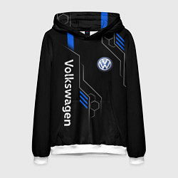 Толстовка-худи мужская Volkswagen - blue technology, цвет: 3D-белый