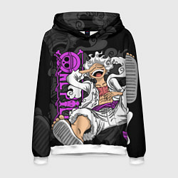 Толстовка-худи мужская One piece - Gear 5- purple, цвет: 3D-белый