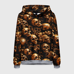 Толстовка-худи мужская Медные черепа, цвет: 3D-меланж