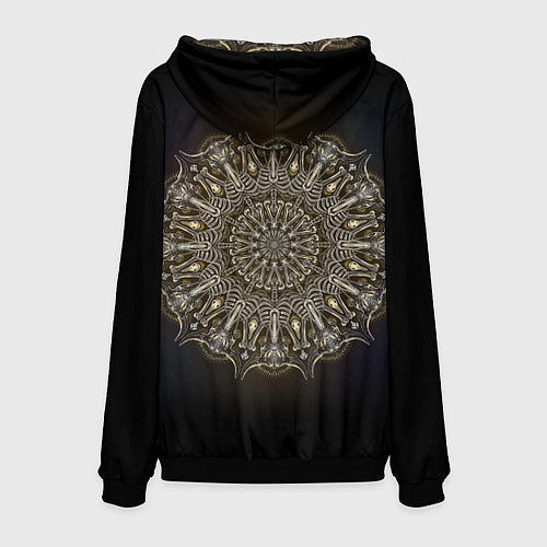 Мужская толстовка Костяная мандала / 3D-Черный – фото 2