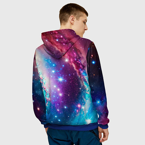 Мужская толстовка Удивительная вселенная / 3D-Синий – фото 4