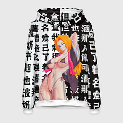 Толстовка-худи мужская Рангику Мацумото - Блич, цвет: 3D-белый