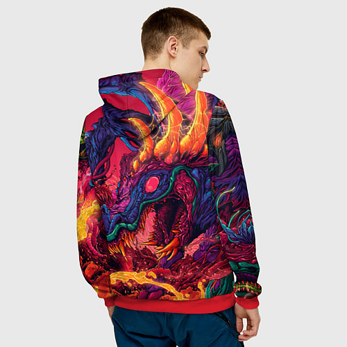 Мужская толстовка CS 2 hyper beast / 3D-Красный – фото 4