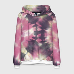 Толстовка-худи мужская Tie-Dye дизайн, цвет: 3D-белый