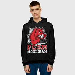 Толстовка-худи мужская FCSM hooligan, цвет: 3D-черный — фото 2
