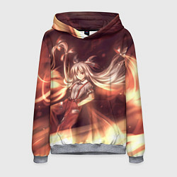 Толстовка-худи мужская Touhou Project Фудзивара но Моко, цвет: 3D-меланж