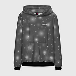 Толстовка-худи мужская Волшебный серый абстракция, цвет: 3D-черный