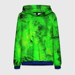 Толстовка-худи мужская Green abstract texture, цвет: 3D-синий