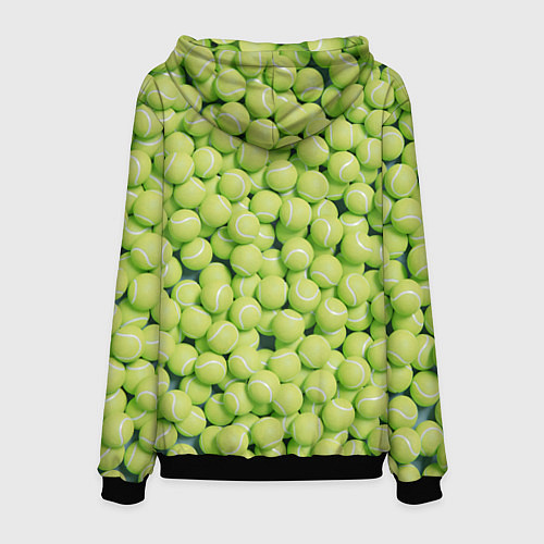 Мужская толстовка Узор из теннисных мячей / 3D-Черный – фото 2