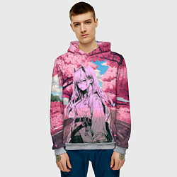 Толстовка-худи мужская Пауэр - Человек бензопила, цвет: 3D-меланж — фото 2