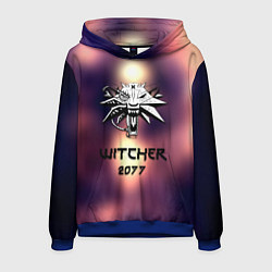 Толстовка-худи мужская Ведьмак 2077, цвет: 3D-синий