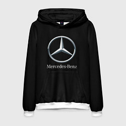 Толстовка-худи мужская Mercedes-benz sport auto, цвет: 3D-белый