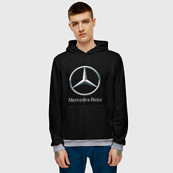 Толстовка-худи мужская Mercedes-benz sport auto, цвет: 3D-меланж — фото 2
