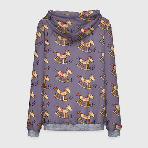 Мужская толстовка Деревянные лошадки качалки / 3D-Меланж – фото 2