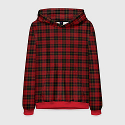 Толстовка-худи мужская Pajama pattern red, цвет: 3D-красный