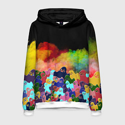 Толстовка-худи мужская Приведения из дыма, цвет: 3D-белый