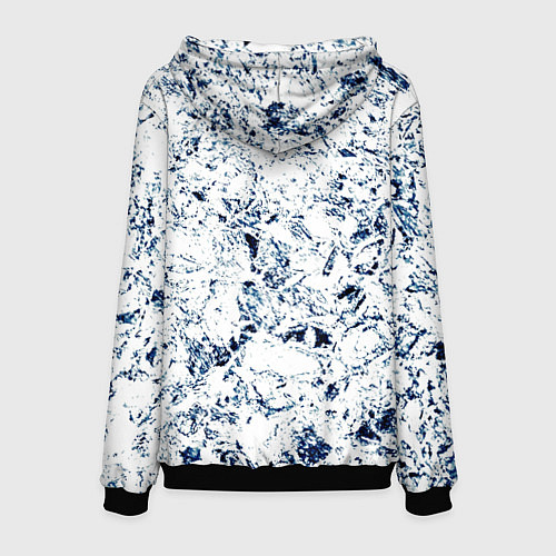 Мужская толстовка Паттерн ледяные вершины гор / 3D-Черный – фото 2