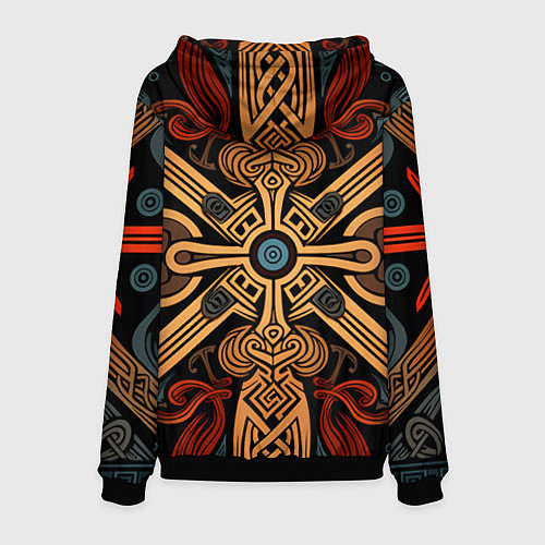 Мужская толстовка Орнамент в скандинавском стиле / 3D-Черный – фото 2