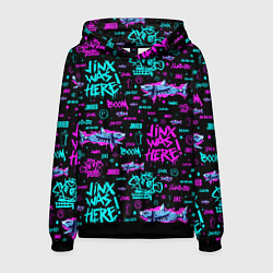 Мужская толстовка Jinx Arcane pattern neon