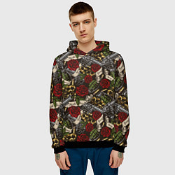 Толстовка-худи мужская Гангстер, цвет: 3D-черный — фото 2