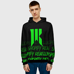 Толстовка-худи мужская Shopify Rebellion, цвет: 3D-черный — фото 2