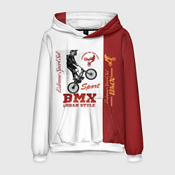 Толстовка-худи мужская BMX urban style, цвет: 3D-белый